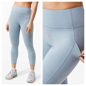 Lululemon Invigorate High-Rise Crop 23" Sz 4 Chambray Blue